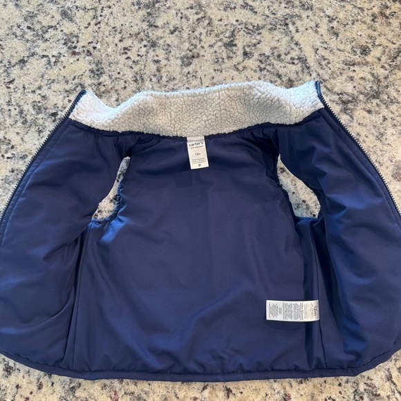 Carter's Cozy Navy Baby Vest Size 12 Months - Picture 5 of 8
